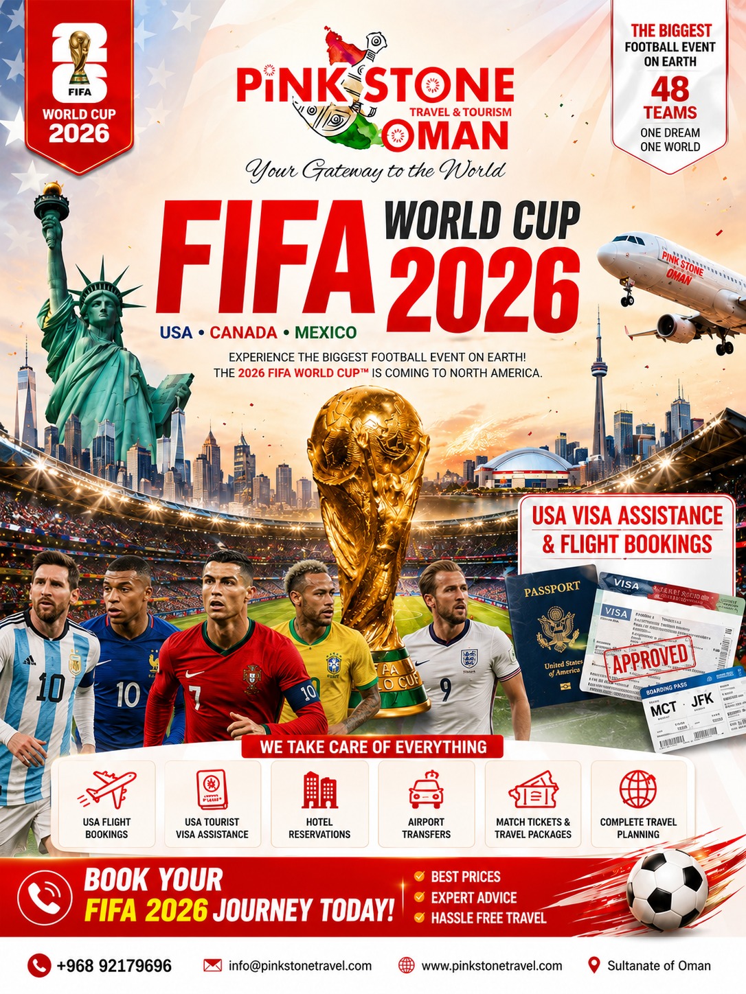 Muscat to FIFA World Cup 2026 — USA · Canada · Mexico
